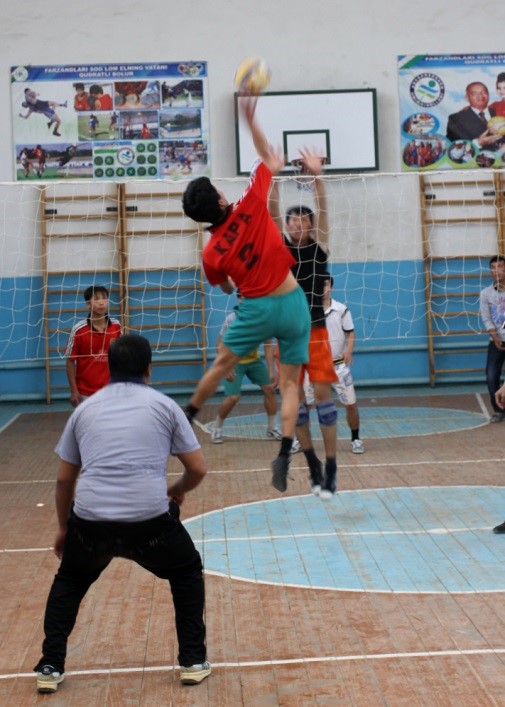 The winning point in volleyball’s ‘Saiga Cup’ 